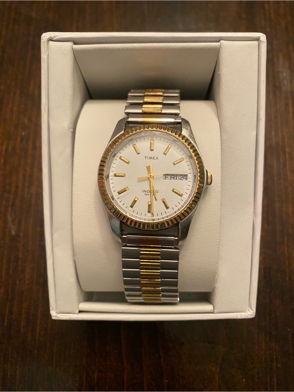 NIB Timex Two-Tone Silver and Gold Men's Watch